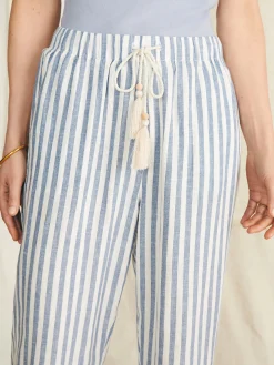 Pants^Faherty Brand Pacific Beach Linen Pant - Blue Lucy Stripe