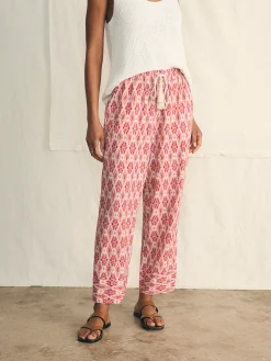 Pants^Faherty Brand Pacific Beach Linen Pant - Clara Ikat