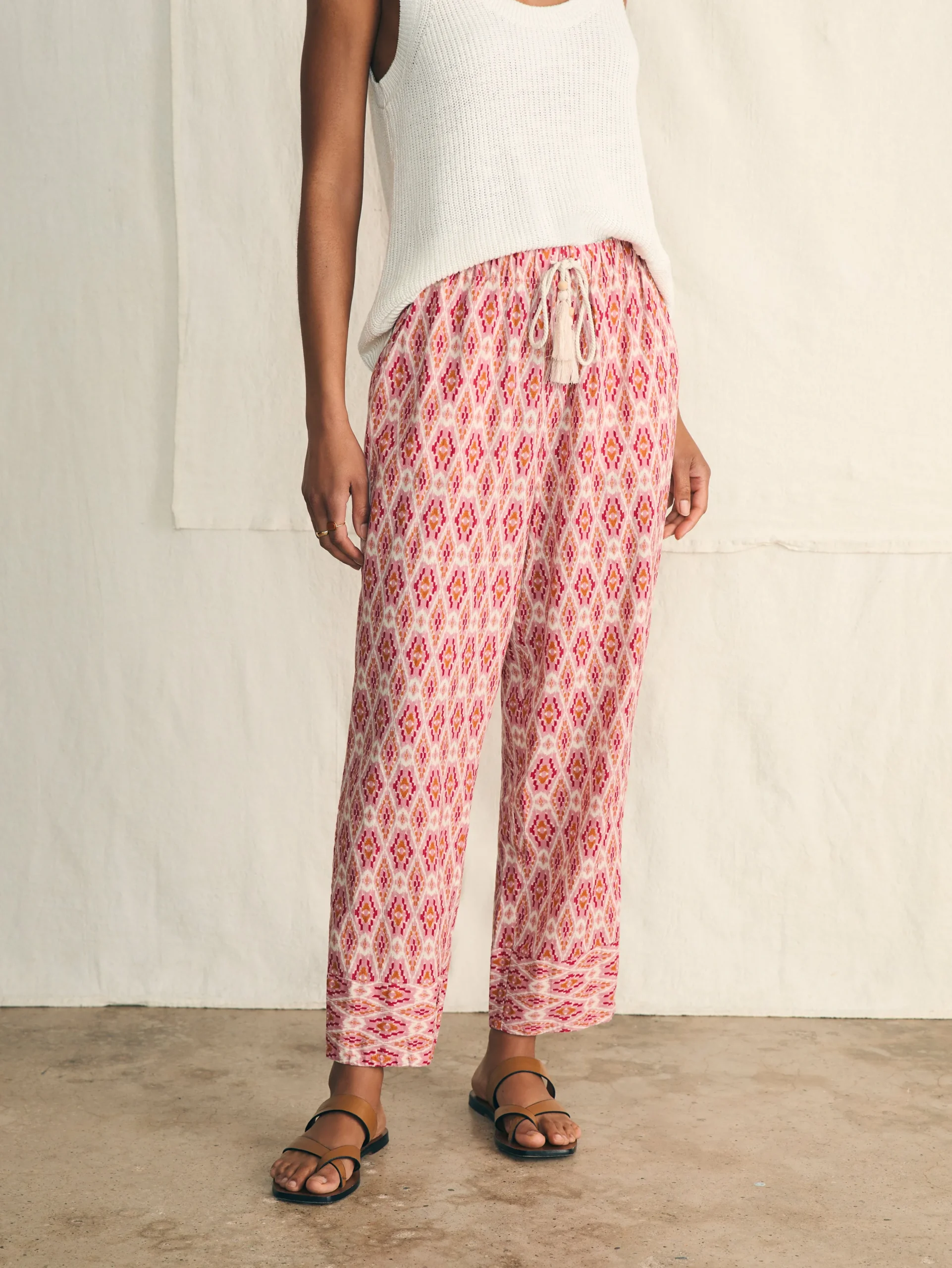 Pants^Faherty Brand Pacific Beach Linen Pant - Clara Ikat