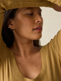 T-Shirts^Faherty Brand Pacific Pointelle Scoop Neck - Antique Bronze