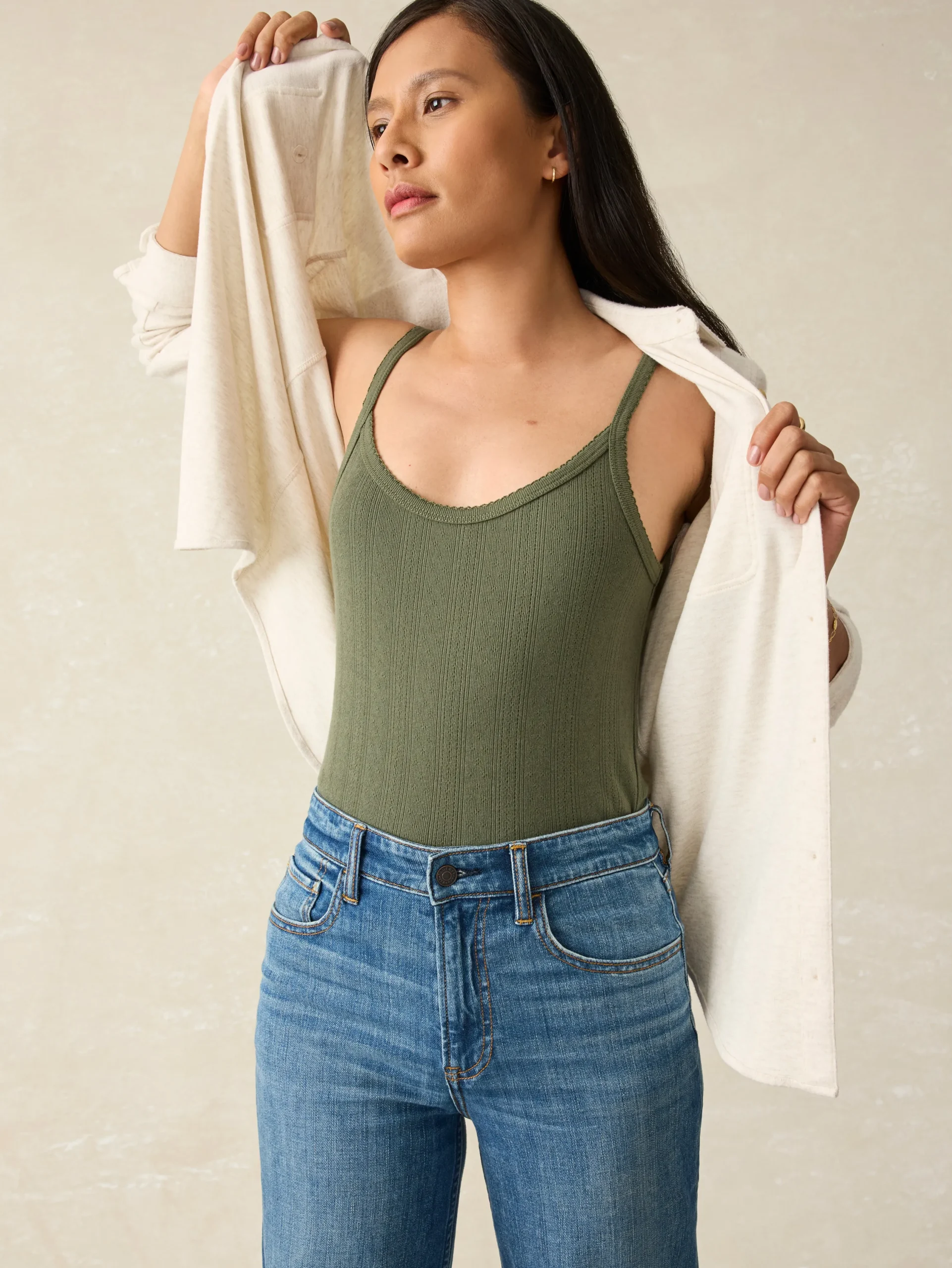 T-Shirts^Faherty Brand Pacific Pointelle Tank - Beetle