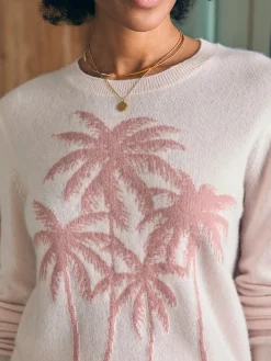Sweaters^Faherty Brand Palm Coast Cashmere Crew - Clay Palm Horizon
