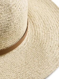 Swim|Hats^Faherty Brand Paper Packable Rancher Hat - Cream