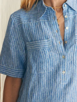 Dresses^Faherty Brand Rae Dress - Skyway Railroad Stripe