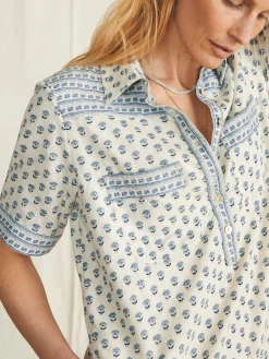Dresses^Faherty Brand Rae Dress - White Lotus Floral Print