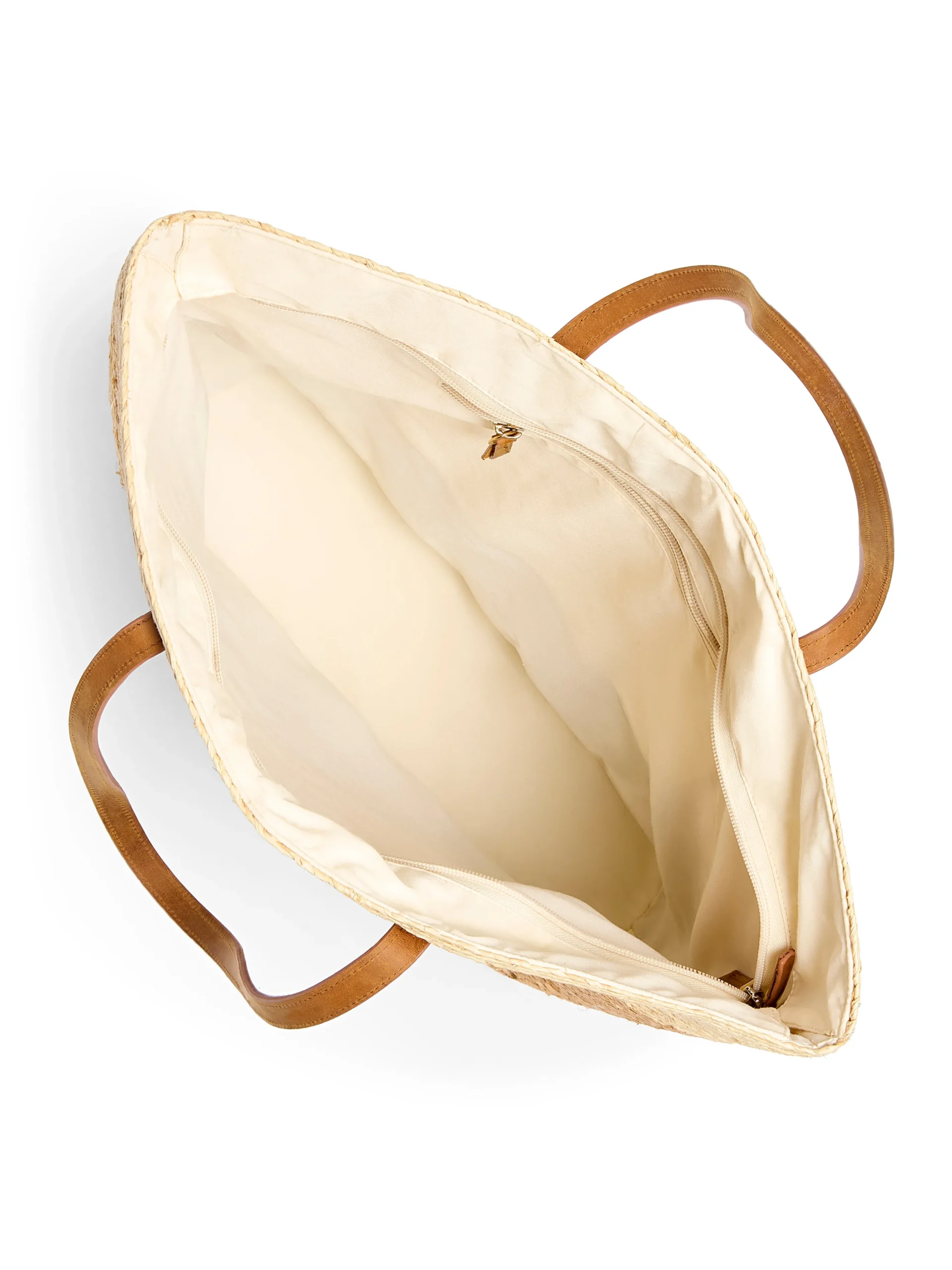 Swim|Bags^Faherty Brand Raffia Colorblock Tote - Natural