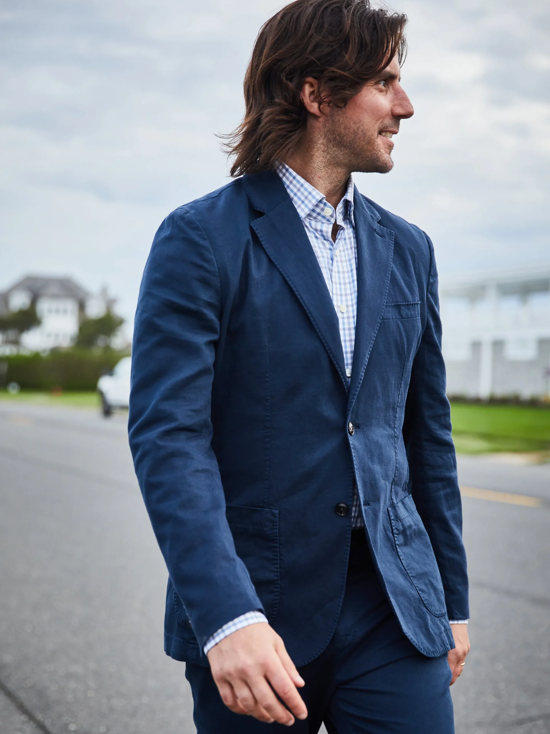 Blazers^Faherty Brand Reserve All Season Blazer - Navy