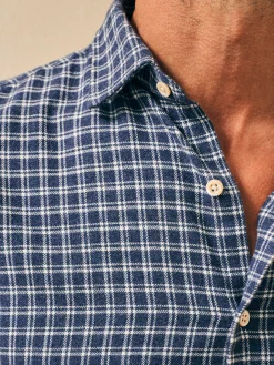 Shirts^Faherty Brand Reserve Flannel Shirt - Navy White Check