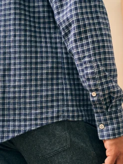 Shirts^Faherty Brand Reserve Flannel Shirt - Navy White Check
