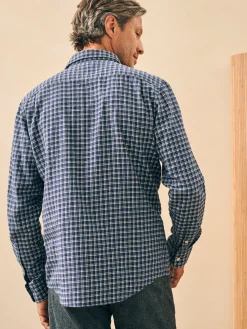 Shirts^Faherty Brand Reserve Flannel Shirt - Navy White Check