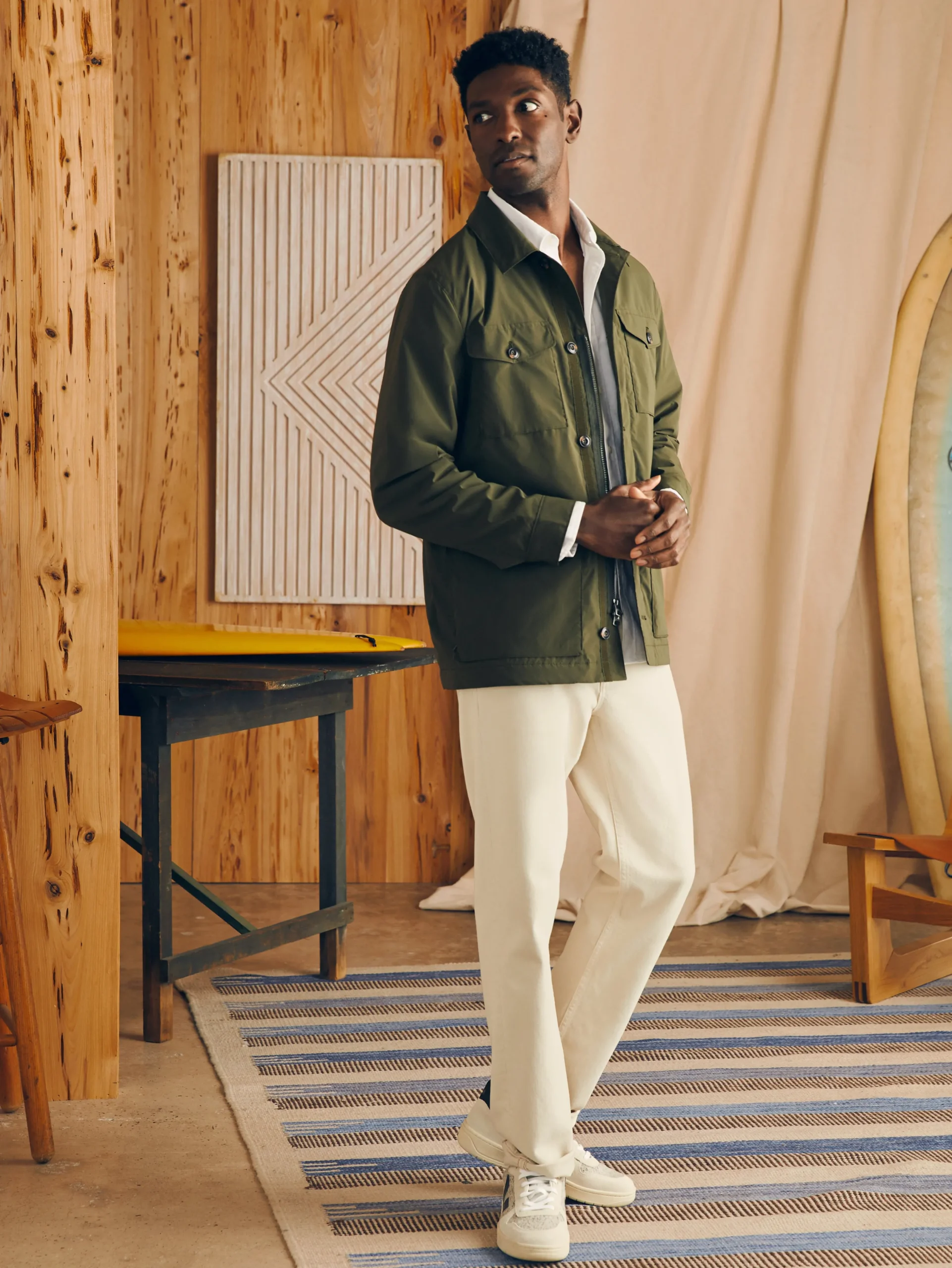 Jackets & Vests^Faherty Brand Reserve Four Pocket Field Jacket - Cascade Olive