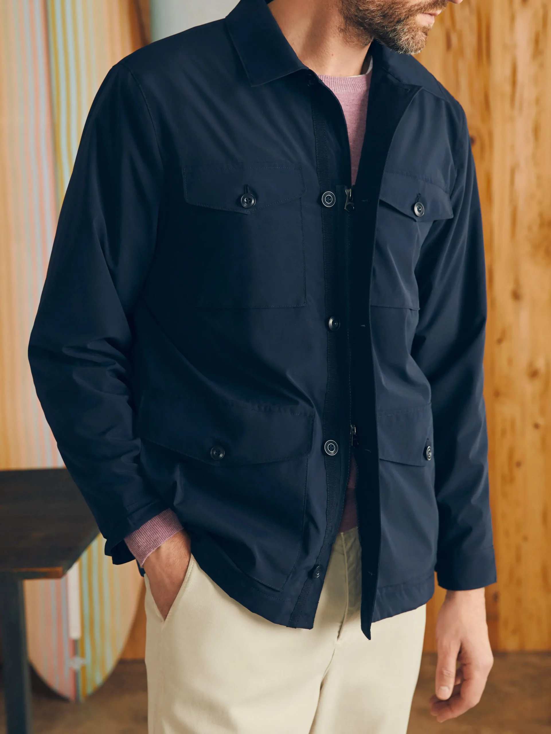 Jackets & Vests^Faherty Brand Reserve Four Pocket Field Jacket - Northern Navy