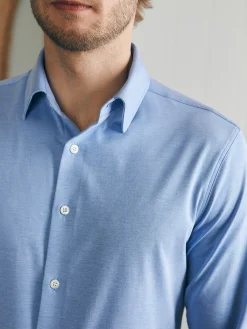Shirts^Faherty Brand Reserve Knit Shirt - Lake Blue Melange