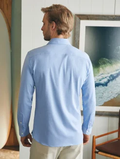 Shirts^Faherty Brand Reserve Knit Shirt - Lake Blue Melange