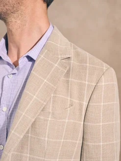 Blazers^Faherty Brand Reserve Linen Yarn Dyed Blazer - Summer Sands Windowpane