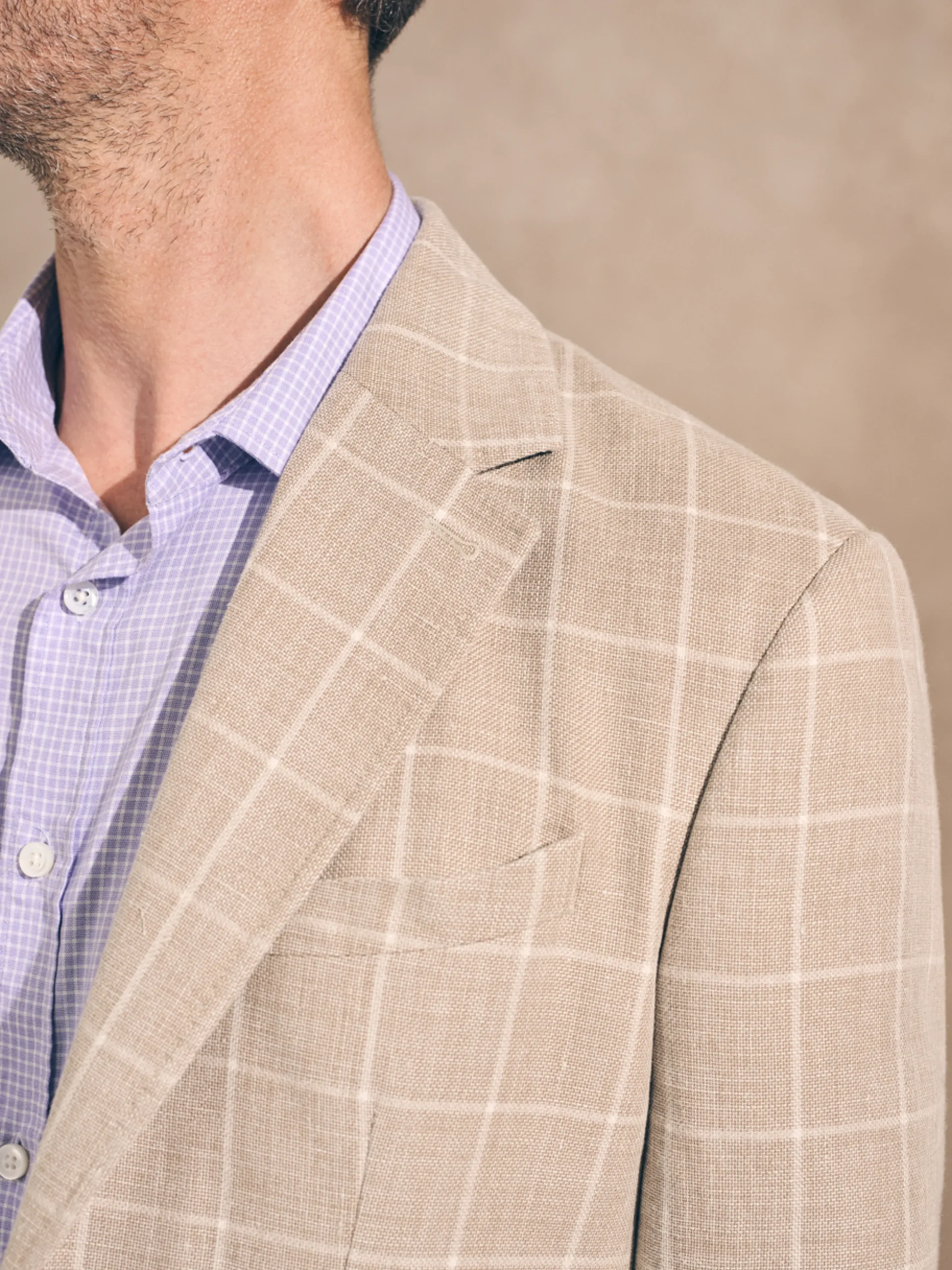 Blazers^Faherty Brand Reserve Linen Yarn Dyed Blazer - Summer Sands Windowpane