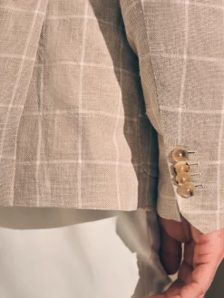 Blazers^Faherty Brand Reserve Linen Yarn Dyed Blazer - Summer Sands Windowpane