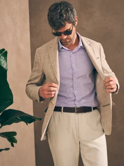 Blazers^Faherty Brand Reserve Linen Yarn Dyed Blazer - Summer Sands Windowpane