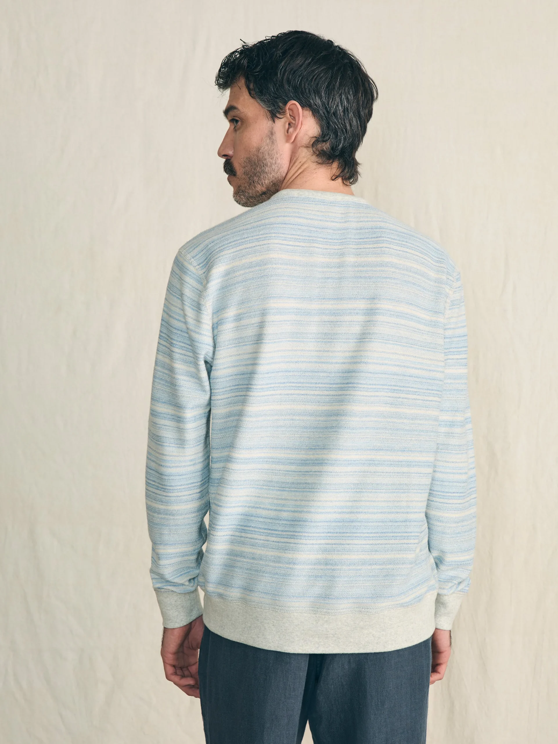 Hoodies & Sweatshirts^Faherty Brand Reversible French Terry Crew - Tidal Waves