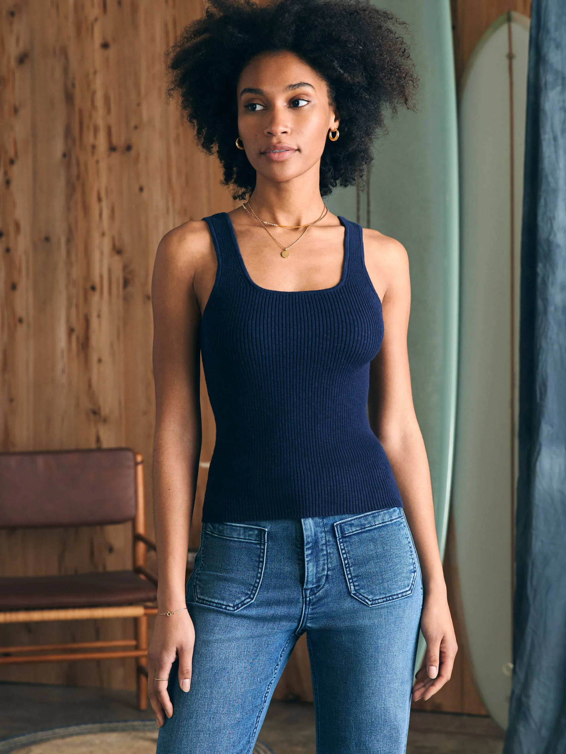 Sweaters^Faherty Brand Rue Sweater Tank - Navy