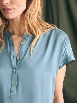 Shirts & Tops^Faherty Brand Sandwashed Silk Desmond Top - Lead