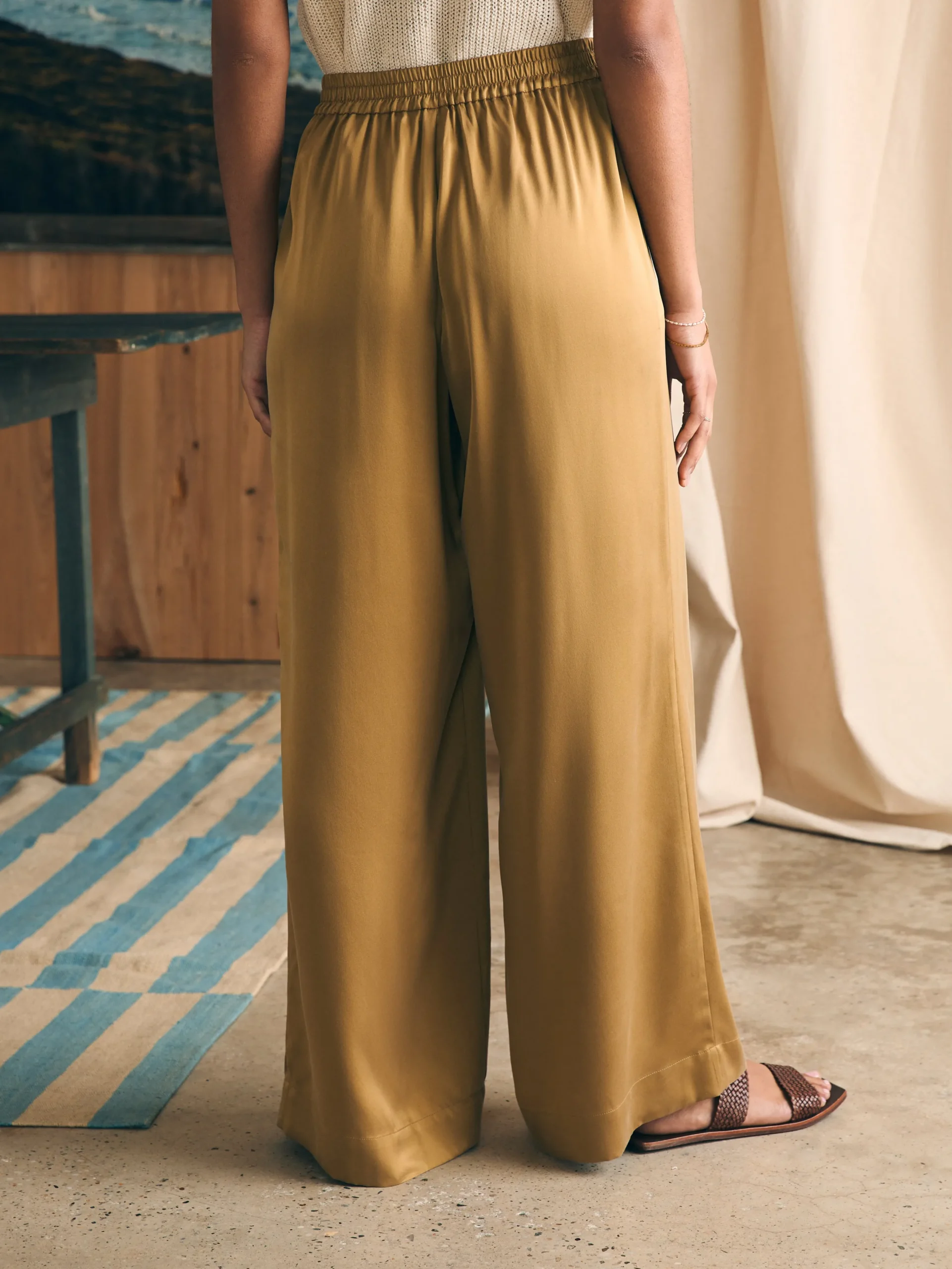 Pants^Faherty Brand Sandwashed Silk Gemma Pant - Antique Bronze