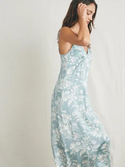 Dresses^Faherty Brand Sandwashed Silk Slip Dress - Silver Blue Chiyoda Floral
