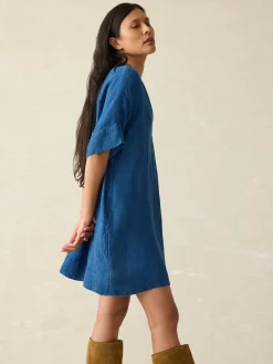 Dresses|Swim^Faherty Brand Sanibel Basketweave Dress - Indigo