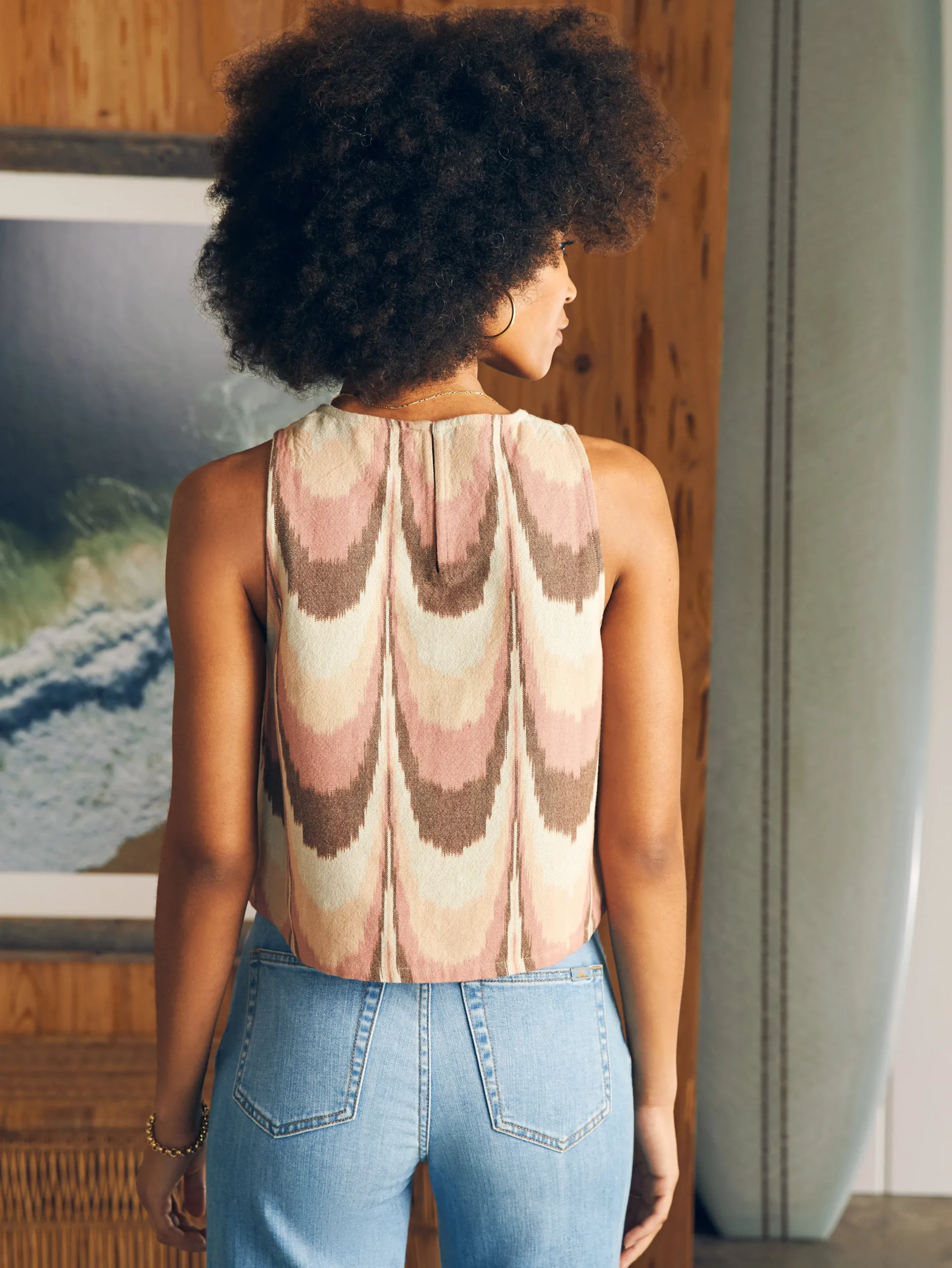 Shirts & Tops^Faherty Brand Shoreline Shell Top - Desert Ikat