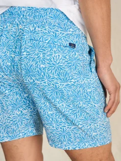Swim^Faherty Brand Shorelite Active Swim Short (7" Inseam) - Blue Waters Frond