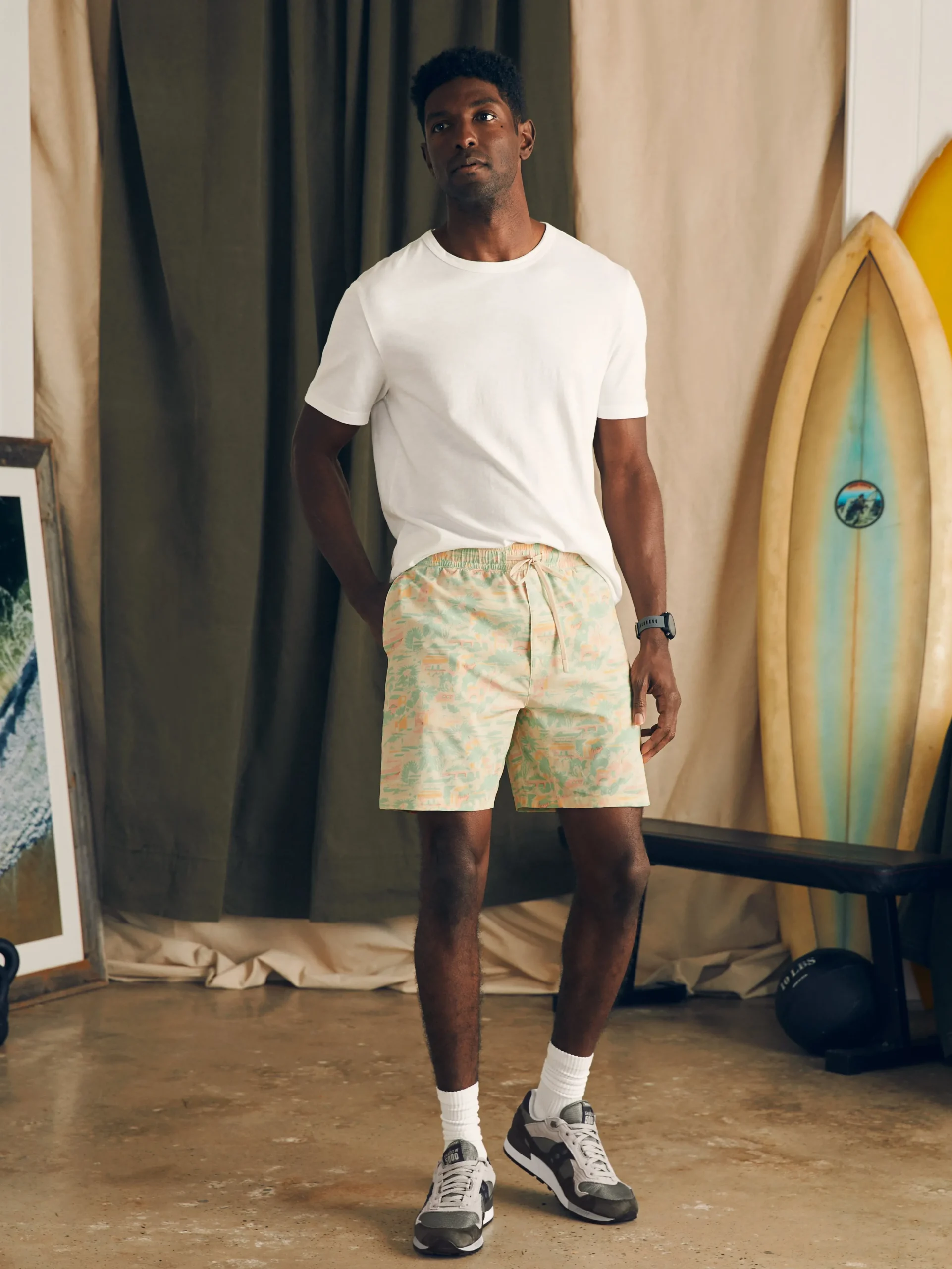Shorts|Swim^Faherty Brand Shorelite Active Swim Short (7" Inseam) - Sunwashed Keywest
