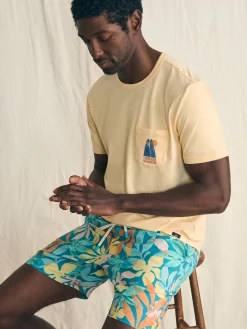 Swim^Faherty Brand Shorelite Active Swim Short (7" Inseam) - Summer Blooms