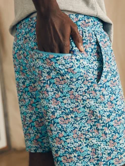 Shorts^Faherty Brand Shorelite Active Swim Short (7" Inseam) - Seafoam Beach Blossom