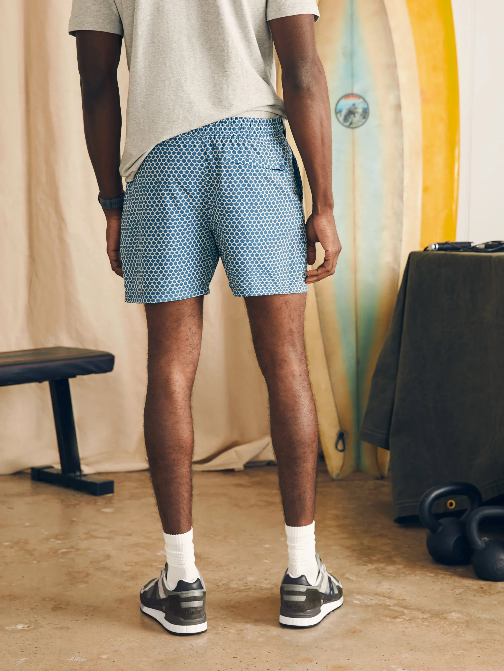 Shorts|Swim^Faherty Brand Shorelite Active Swim Short (7" Inseam) - Fishscale