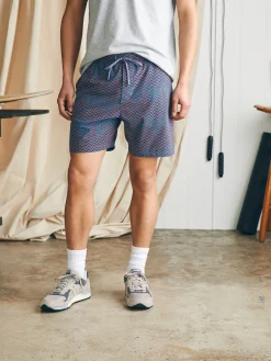 Swim^Faherty Brand Shorelite Active Swim Short (7" Inseam) - Riptide Red