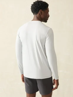 T-Shirts & Henleys^Faherty Brand Shorelite Long-Sleeve Tech Tee - Grey Steel Surf Stripe