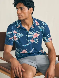 Polo Shirts^Faherty Brand Shorelite Short-Sleeve Tech Polo - Navy Island Orchid