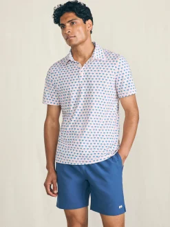 Polo Shirts^Faherty Brand Shorelite Short-Sleeve Tech Polo - Pink Paradise Palm