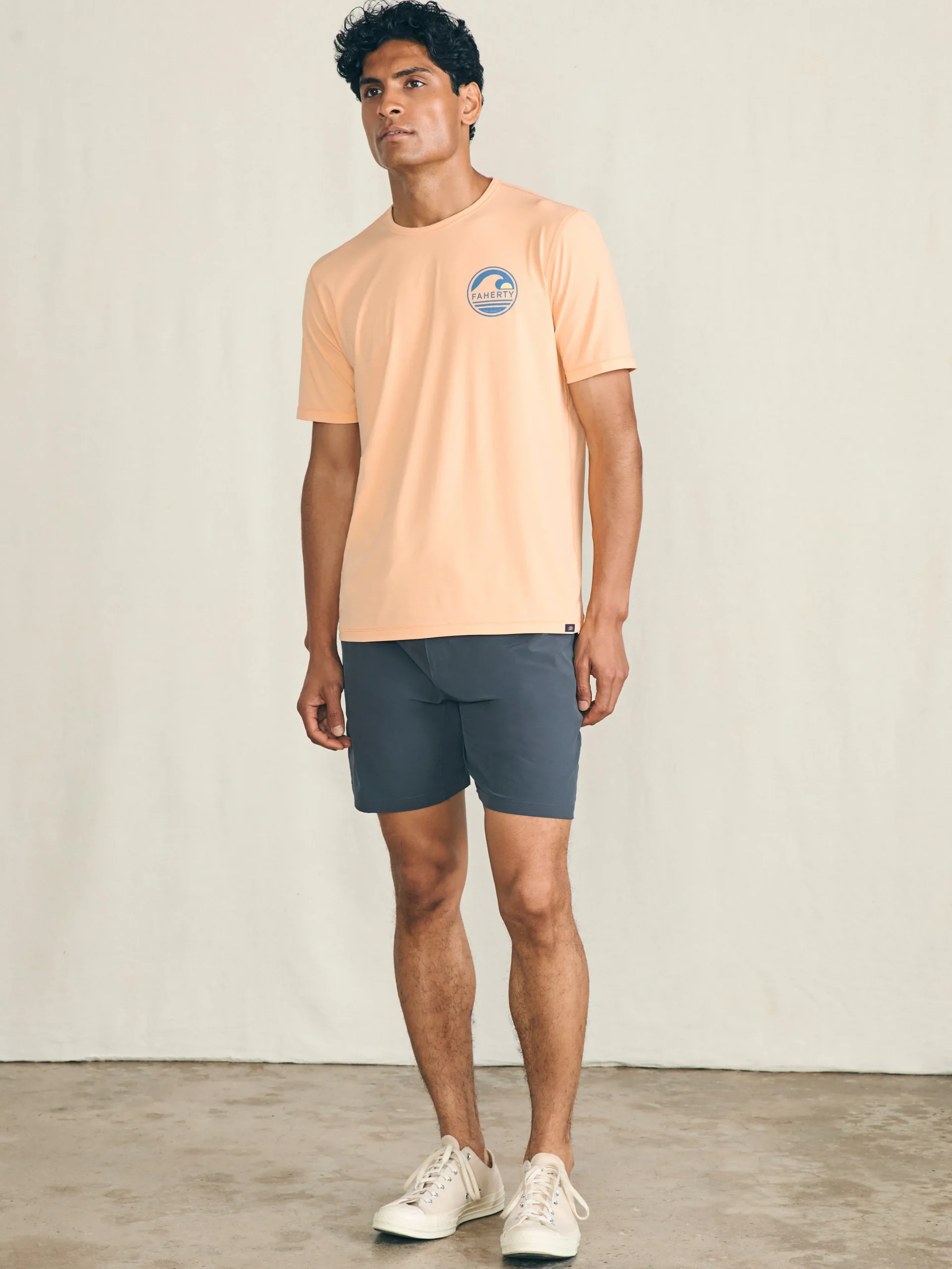 T-Shirts & Henleys^Faherty Brand Shorelite Short-Sleeve Tech Tee - Passion Peach