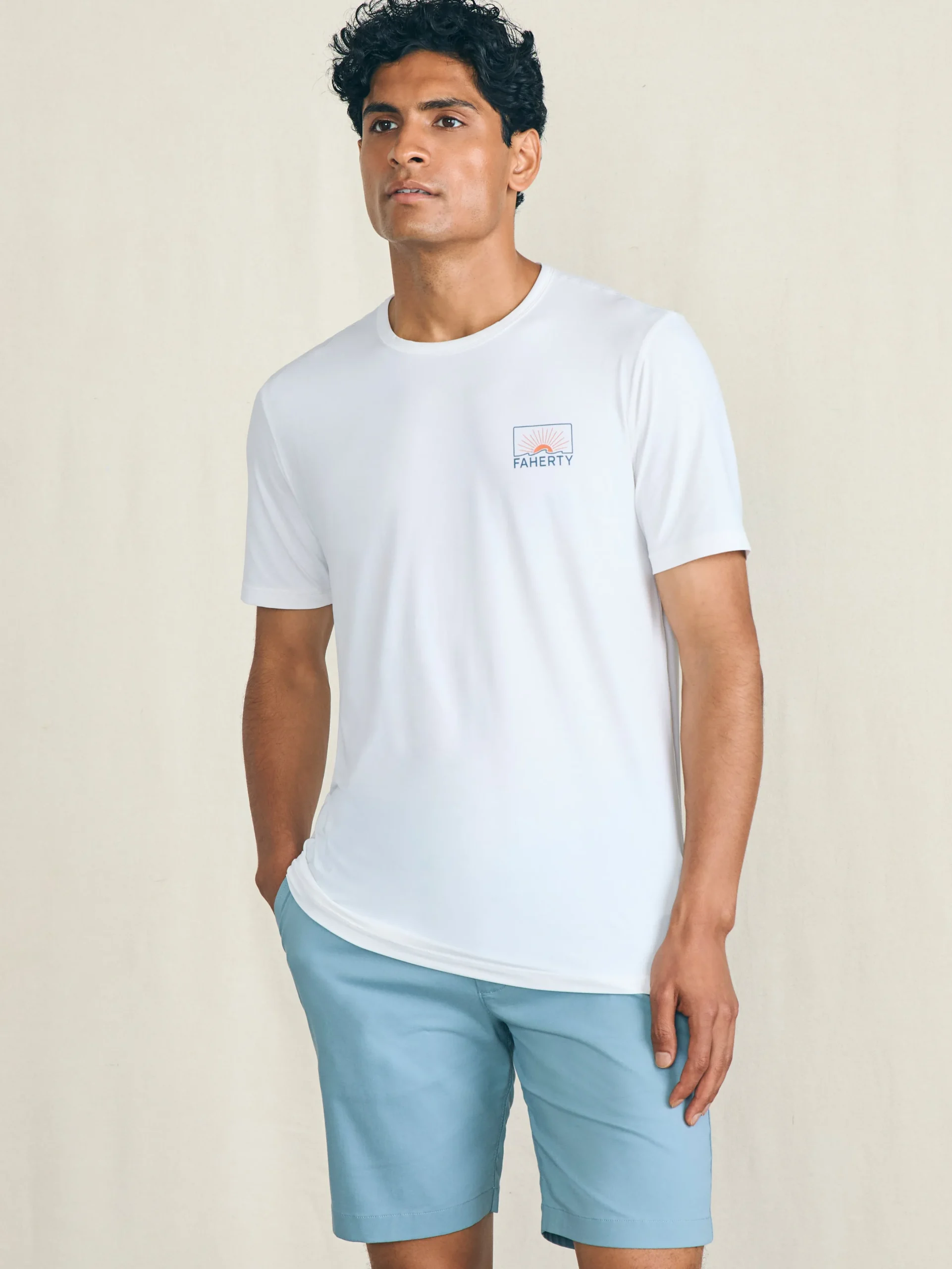 T-Shirts & Henleys^Faherty Brand Shorelite Short-Sleeve Tech Tee - Pure White