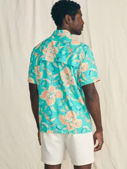 Shirts^Faherty Brand Shorelite Short-Sleeve Tech Shirt - Teal Geranium Floral