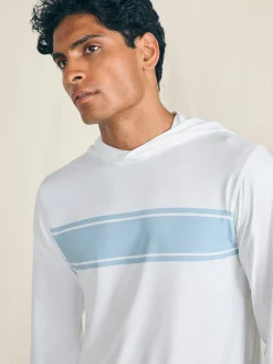 Hoodies & Sweatshirts^Faherty Brand Shorelite UPF Hoodie - White Surf Stripe