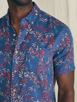 Shirts^Faherty Brand Short-Sleeve Breeze Shirt - Navy Tide Bamboo