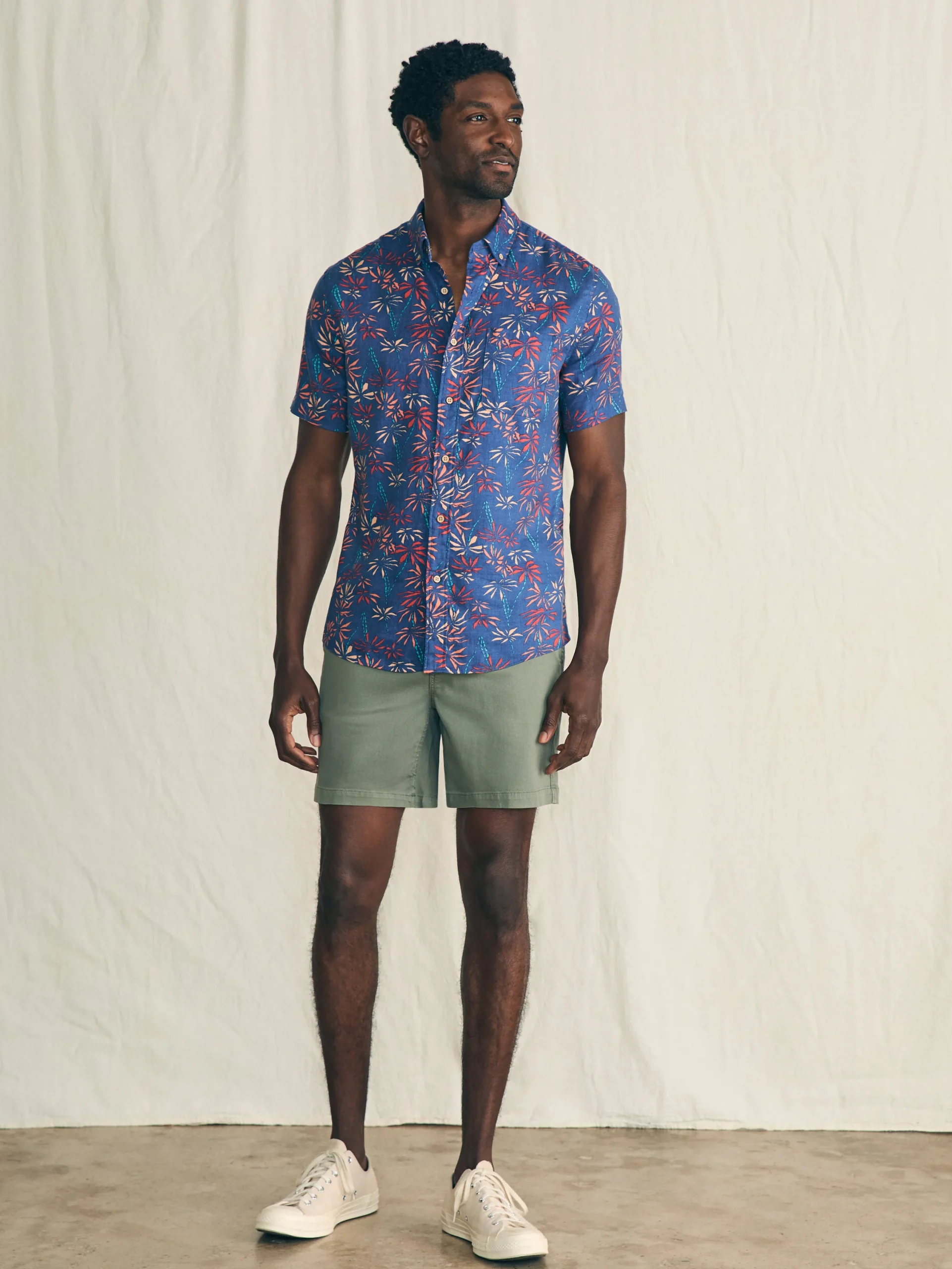 Shirts^Faherty Brand Short-Sleeve Breeze Shirt - Navy Tide Bamboo