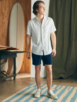 Shirts^Faherty Brand Short-Sleeve Breeze Shirt - Blue Palm Foliage