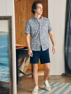 Shirts^Faherty Brand Short-Sleeve Breeze Shirt - Seafoam Beach Blossom