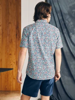 Shirts^Faherty Brand Short-Sleeve Breeze Shirt - Seafoam Beach Blossom