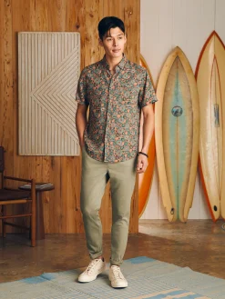 Shirts^Faherty Brand Short-Sleeve Breeze Shirt - Rose Turquoise Blossom