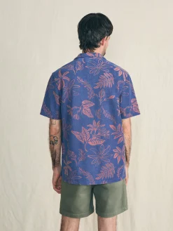 Shirts^Faherty Brand Short-Sleeve Cabana Towel Terry Shirt - Twilight Coral Floral