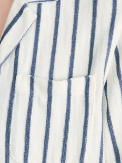 Shirts^Faherty Brand Short-Sleeve Cabana Towel Terry Shirt - Ivory Storm Stripe